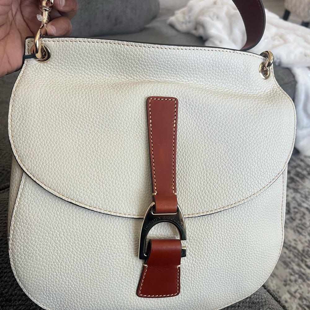 Dooney & Bourke North South Reese, Pebbled Leather in Bone